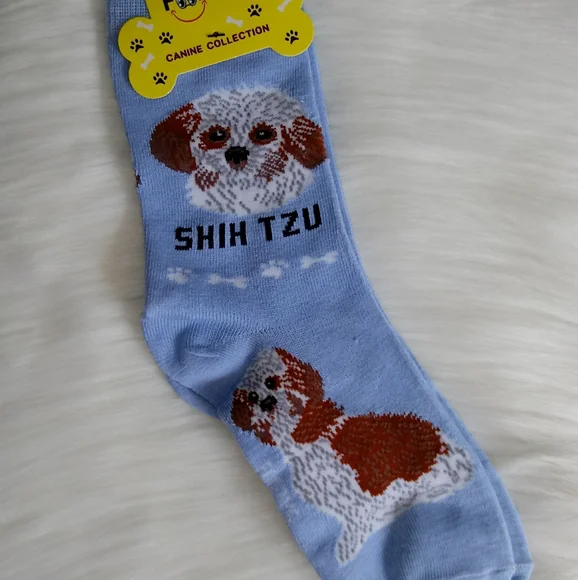 Foozys Shih Tzu Novelty Crew Socks - Picture 2 of 5